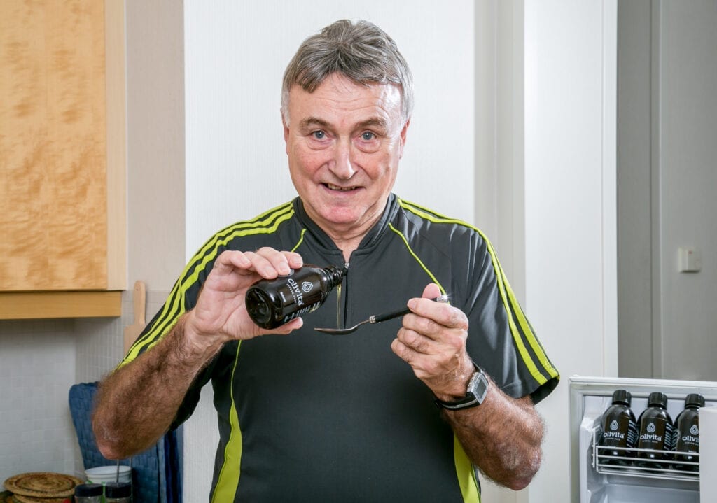 Ole Lindbæk har brukt Olivita i mange år for sine ledd.